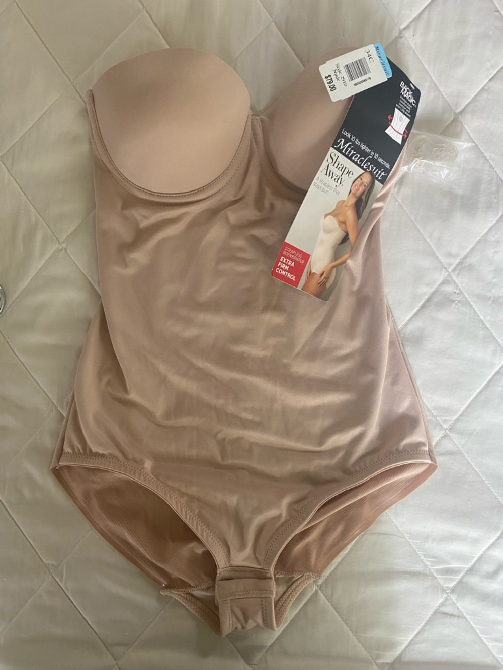 Miraclesuit Strapless Shapewear Bodysuit - Nude Blush